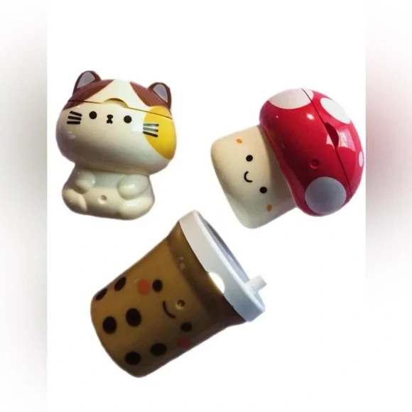 Kawaii Floss 3-Pack with Cute Designs by Pink Sky, NWT 🍄🧋🐱 - Picture 4 of 8